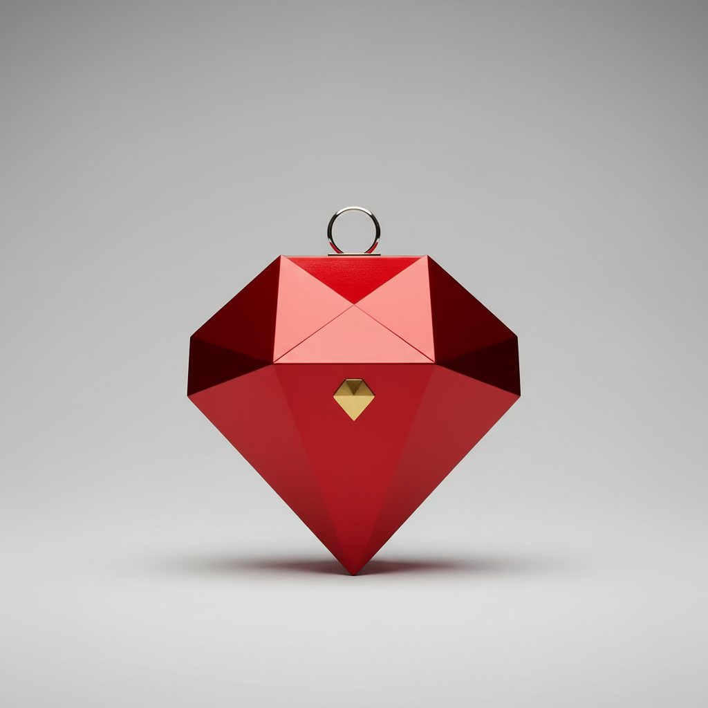 Heart-shaped ring box Red