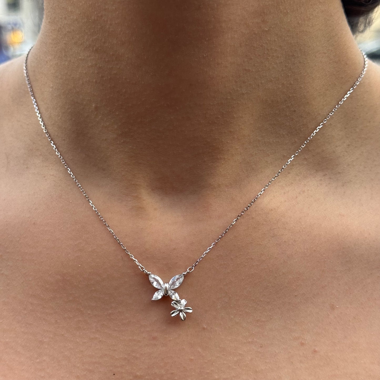 Butterfly Silver Necklace