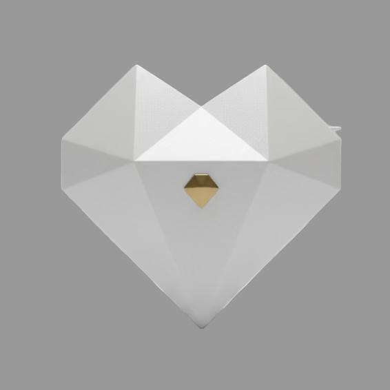 Heart-shaped ring box White