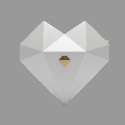 Heart-shaped ring box White