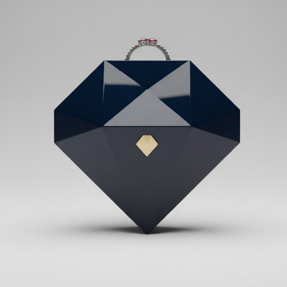 Heart-shaped ring box Black