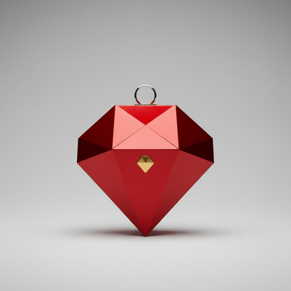 Heart-shaped ring box Red