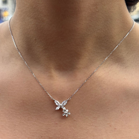 Butterfly Silver Necklace