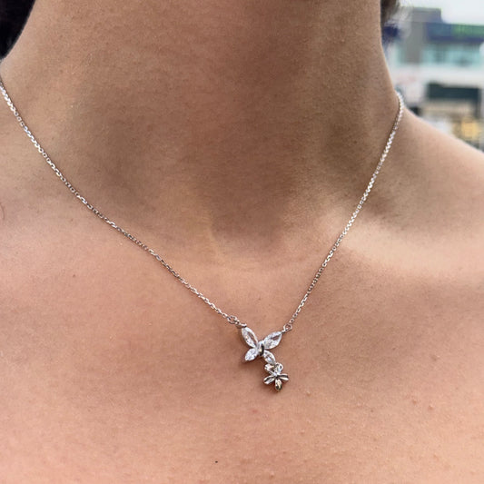 Butterfly Silver Necklace