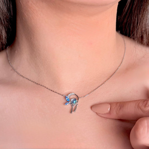 Celestial Silver Pendant Necklance