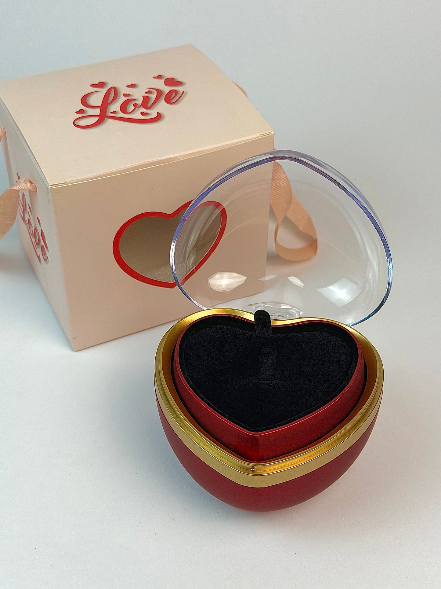 Heart Shaped Box 180° Gift Box , Red