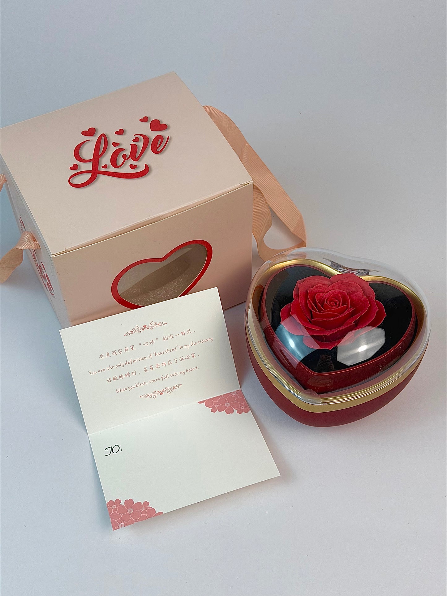 Heart Shaped Box 180° Gift Box , Red