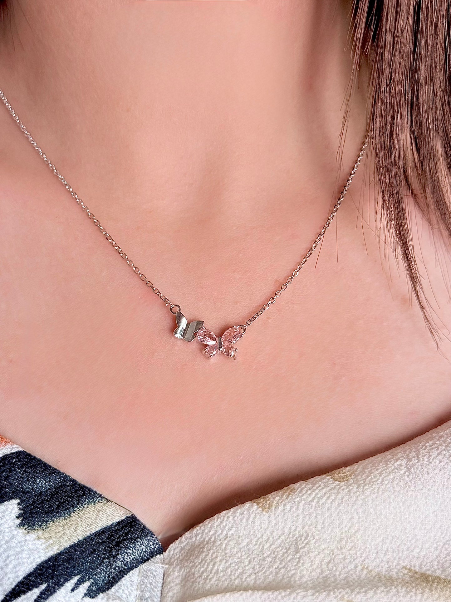 Butterfly Silver Necklace