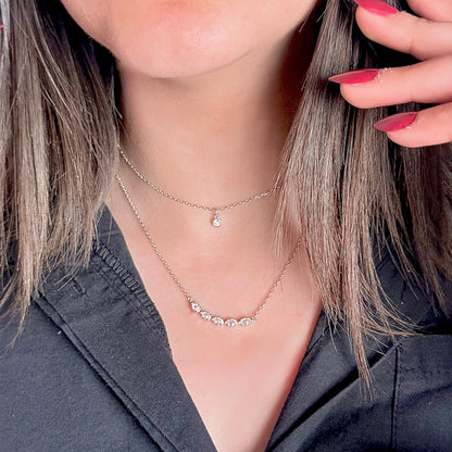 Double Layer Silver Necklace
